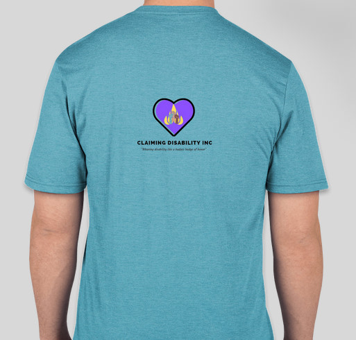 Claiming Disability Fundraiser - unisex shirt design - back