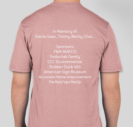 S.T.A.C.I.E. Foundation Isaac Miller Memorial Bike - Run - Walk Fundraiser Fundraiser - unisex shirt design - back