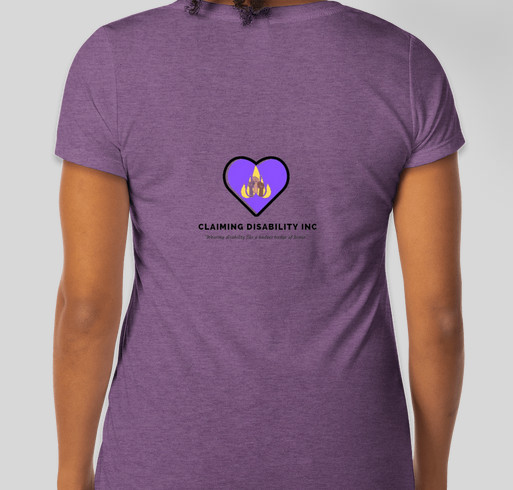 Claiming Disability Fundraiser - unisex shirt design - back