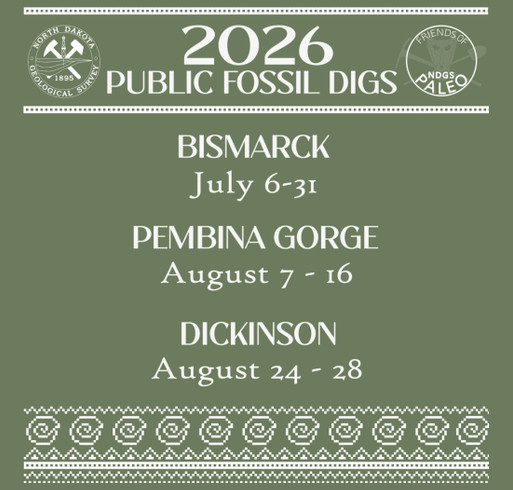 2026 NDGS Paleontology Public Fossil Digs Shirts shirt design - zoomed