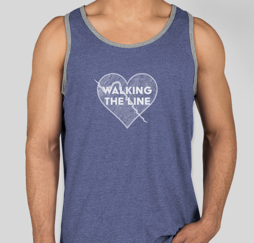 Walking the Line into the Heart of Virginia ... June 17 to July 2, 2017 Fundraiser - unisex shirt design - front