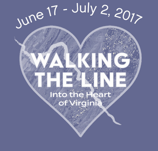 Walking the Line into the Heart of Virginia ... June 17 to July 2, 2017 shirt design - zoomed