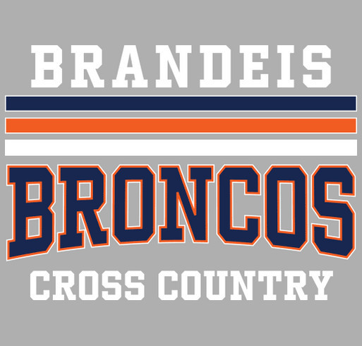 Brandeis Broncos Cross Country T-Shirt shirt design - zoomed