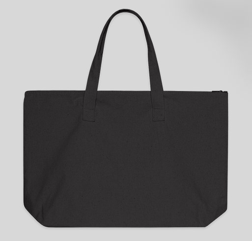 #addiestrong black zipper tote bag Fundraiser - unisex shirt design - back