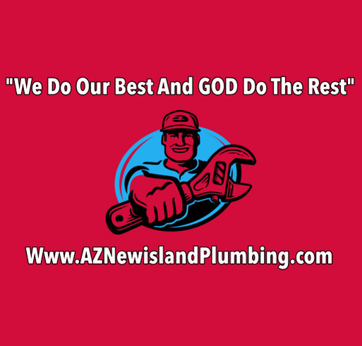New island Plumbing shirt design - zoomed