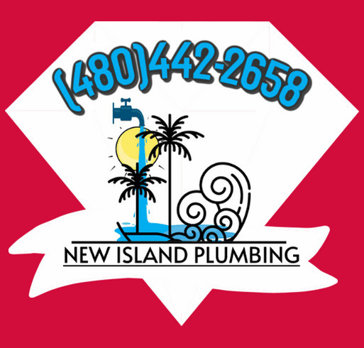 New island Plumbing shirt design - zoomed