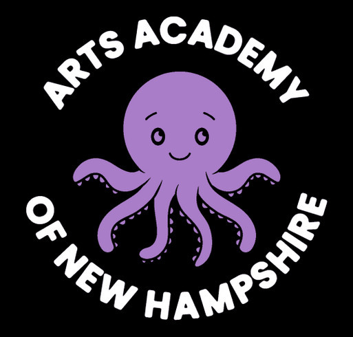 Arts Academy of NH Summer Merch shirt design - zoomed