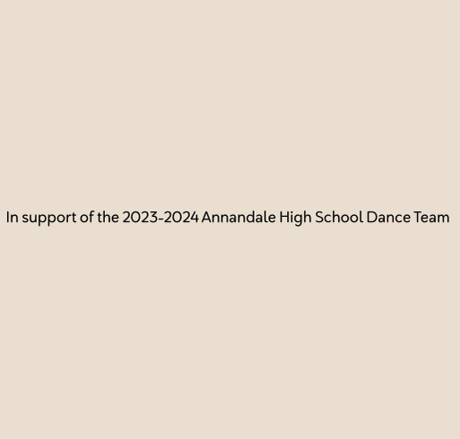 Annandale High School Dance Team Fundraiser shirt design - zoomed