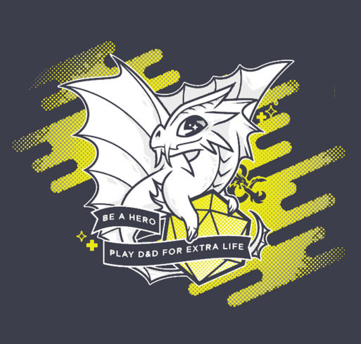 D&D Extra Life 2018 Gold Dragon Tote Bag shirt design - zoomed