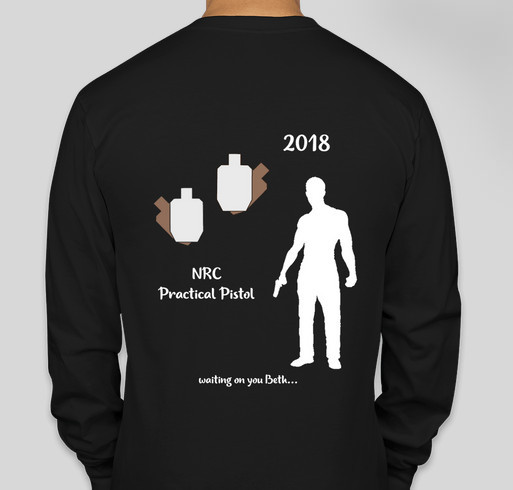 2018 NRC Practical Pistol Fundraiser - unisex shirt design - back