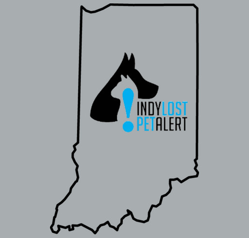 Indy Lost Pet Alert shirt design - zoomed