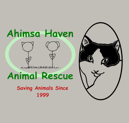 Ahimsa Haven - Raise Your Paws to Help The Cause shirt design - zoomed