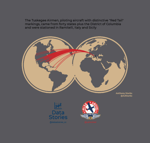 Limited Edition Tuskegee Airmen Globe Shirt shirt design - zoomed