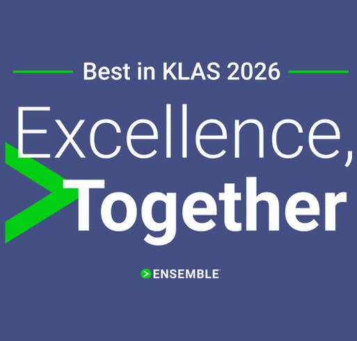 Best in KLAS with Heart: Supporting the AHA shirt design - zoomed