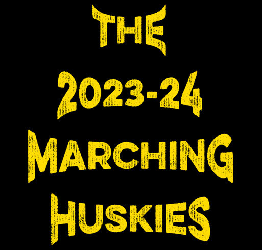2023-24 NMHS Marching Huskies shirt design - zoomed