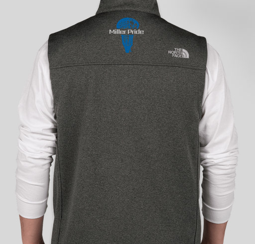 ONE Millburn-Short Hills Lacrosse Club North Face Vest Fundraiser - unisex shirt design - back