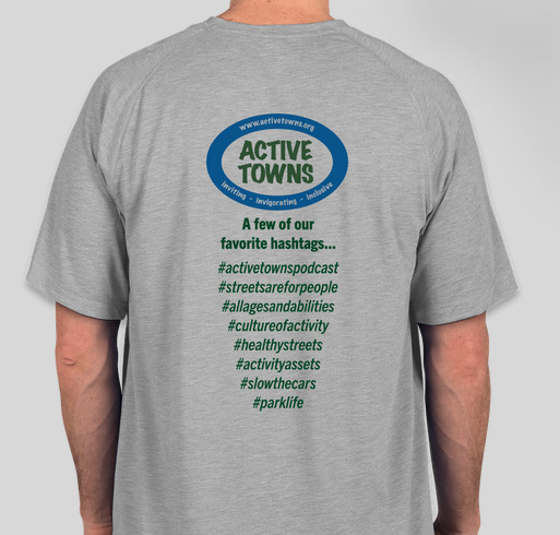 First Ever Active Towns T-Shirt Fundraiser! Fundraiser - unisex shirt design - back