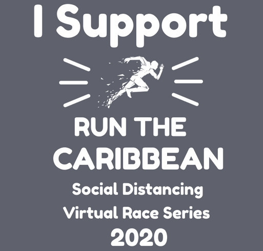 Run the Caribbean shirt design - zoomed