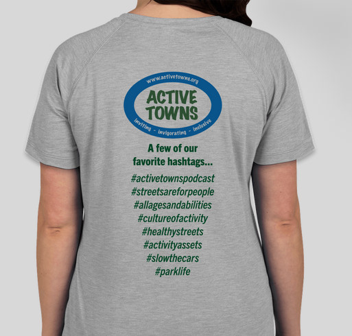 First Ever Active Towns T-Shirt Fundraiser! Fundraiser - unisex shirt design - back