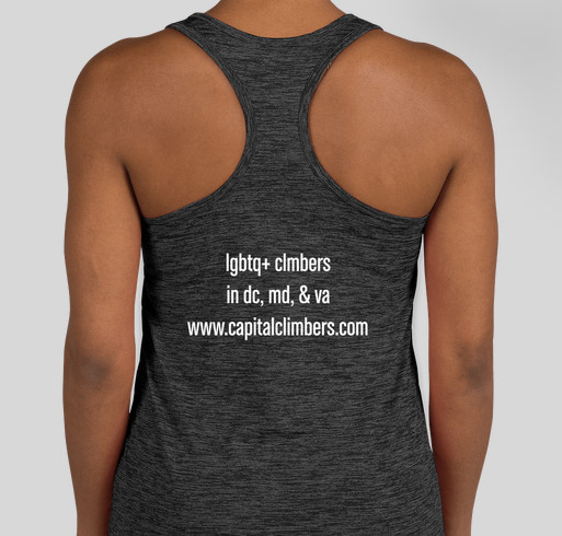 2022 Shirts for Capital Climbers, LGBTQ+ rock climbing group Fundraiser - unisex shirt design - back