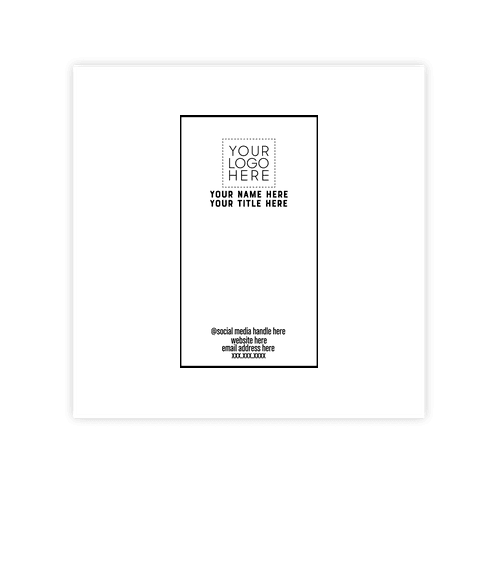 2.5" x 2.5" Square Business Cards - 14 pt. Cardstock - White Glossy