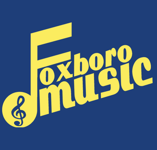 Blue & Gold Foxboro Music Socks shirt design - zoomed