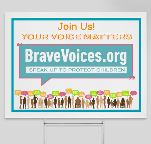 Brave Voices Speak Up To Protect Children from childhood sexual abuse Fundraiser - unisex shirt design - back