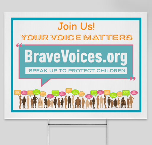 Brave Voices Speak Up To Protect Children from childhood sexual abuse Fundraiser - unisex shirt design - front