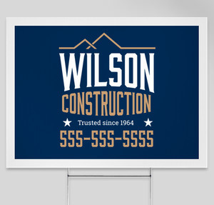 wilson construction yard sign