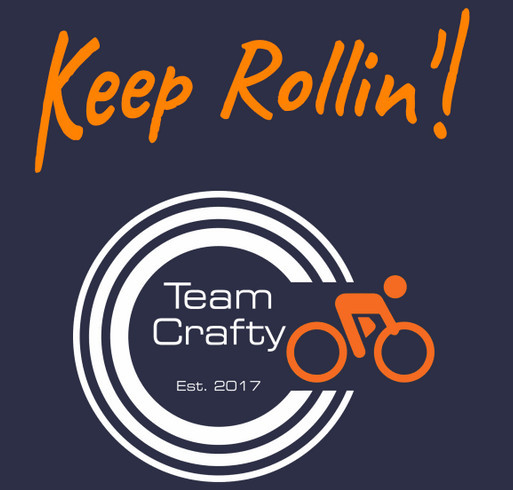 Keep Rollin’! Cancer Fighting Gear From Team Crafty (Bottle) shirt design - zoomed