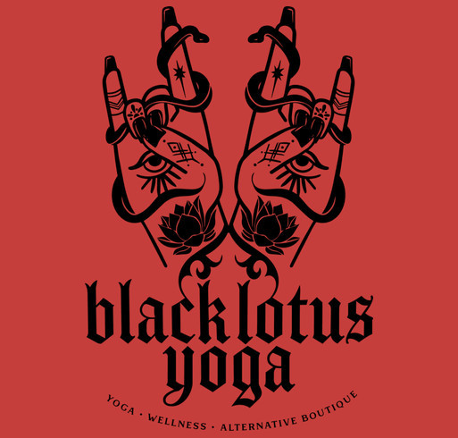 Black Lotus Yoga shirt design - zoomed
