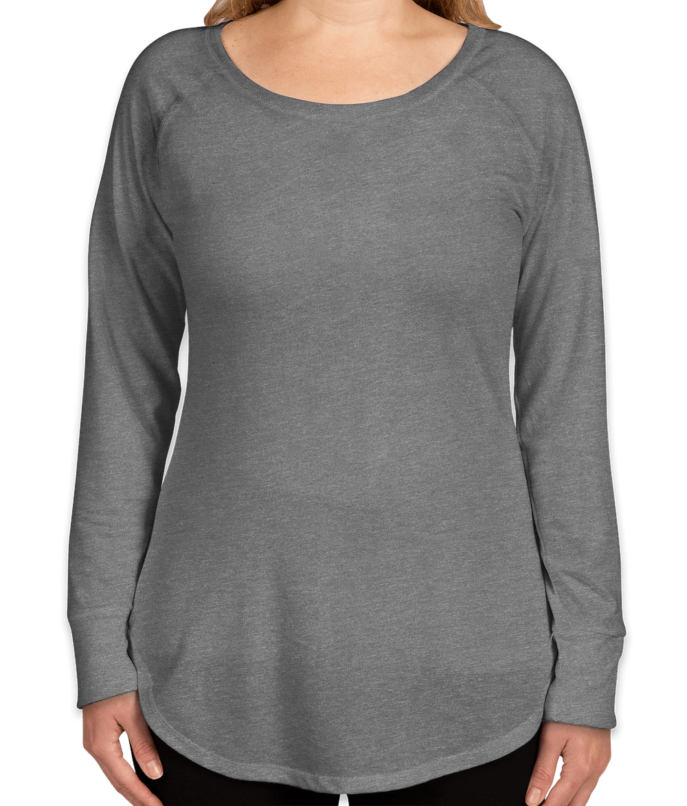 District Women's Tri-Blend Long Sleeve Tunic T-shirt