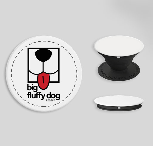 Big Fluffy Dog Pop Socket Fundraiser - unisex shirt design - front