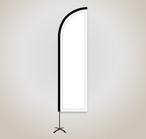 Full Color 8' Portable Feather Flag with Cross Base - Selected Color