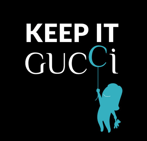 Keep it Gucci original T turquoise shirt design - zoomed