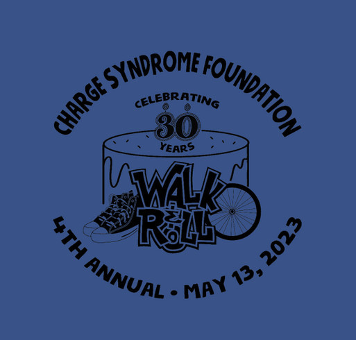 2023 Walk and Roll For CHARGE Fundraiser shirt design - zoomed