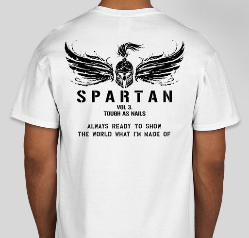 Spartan Challenge vol.3 "Tough as Nails" Fundraiser - unisex shirt design - back