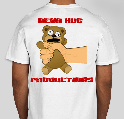 Bear Hug Productions equipment fund Fundraiser - unisex shirt design - back