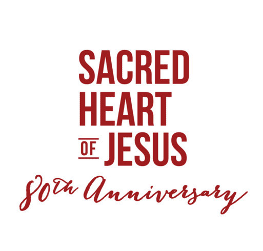 Sacred Heart 80th Anniversary shirt design - zoomed