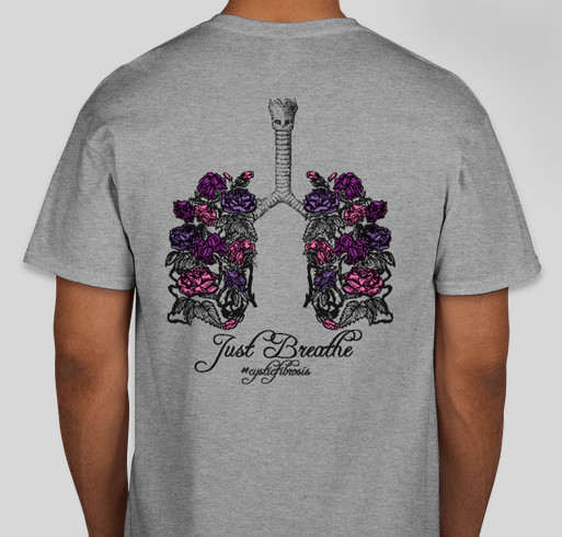65 Roses: Growing Awareness Fundraiser - unisex shirt design - back
