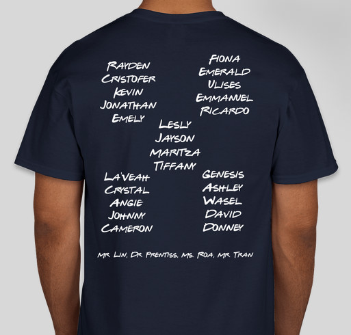 Class of 2024 8th grade Fundraiser - unisex shirt design - back