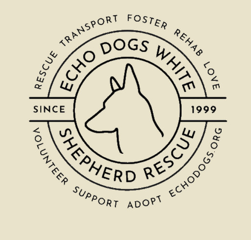Echo Dogs White Shepherd Rescue shirt design - zoomed