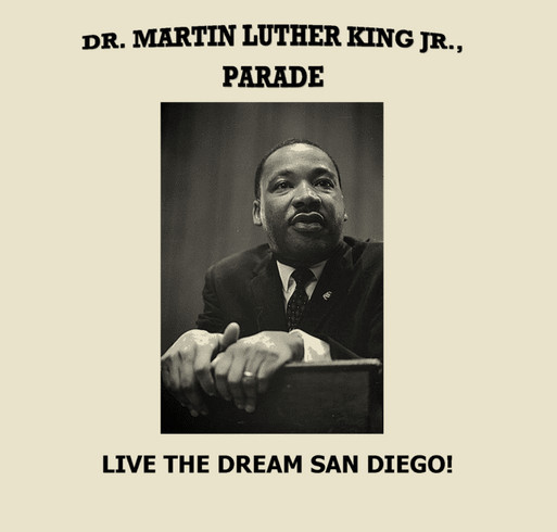2017 San Diego Dr. Martin Luther King Jr. Parade shirt design - zoomed