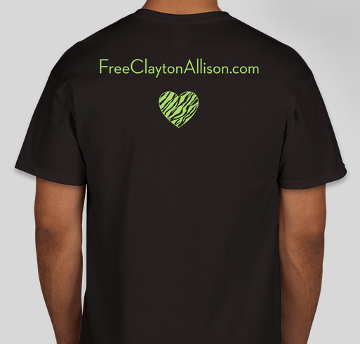 Free Clayton Allison - Justice 2 Fundraiser - unisex shirt design - back
