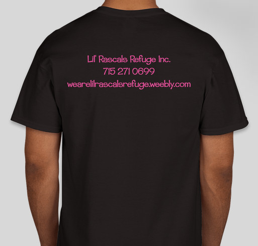 Lil' Rascals Refuge Inc. Rescue On Fundraiser - unisex shirt design - back