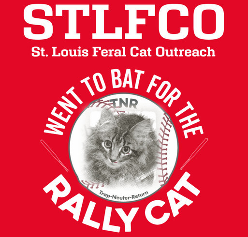 Rally Cat t-shirt from St. Louis Feral Cat Outreach shirt design - zoomed