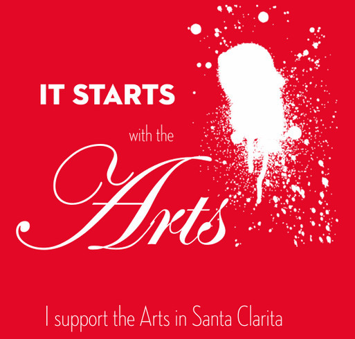 I support the Arts in Santa Clarita shirt design - zoomed