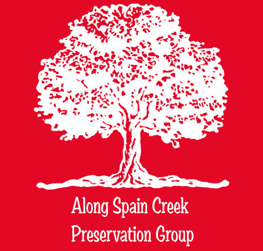 Along Spain Creek Preservation Group shirt design - zoomed
