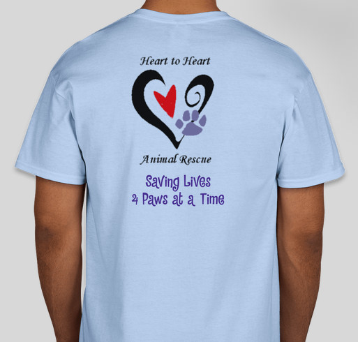 Support Heart to Heart Animal Rescue's efforts in Carteret County Fundraiser - unisex shirt design - back