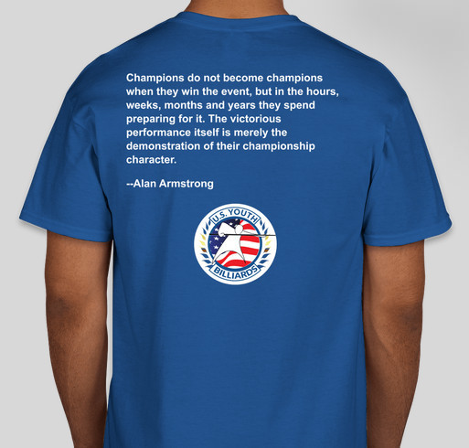 U.S. Youth Billiards - Champions Fundraiser - unisex shirt design - back